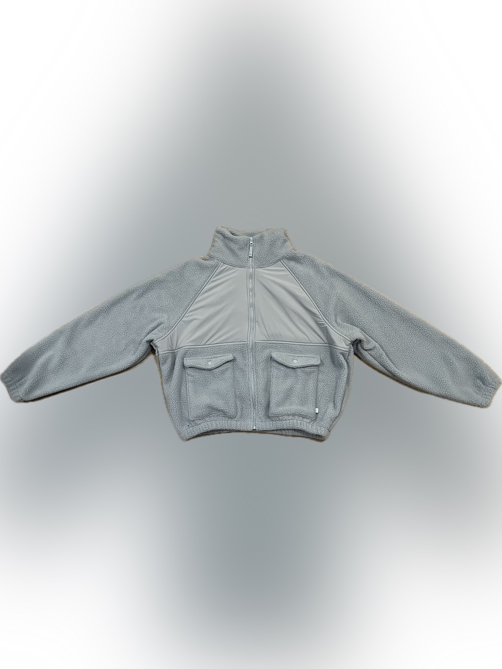 Blogilates Bonfire Cozy Fleece Jacket Light Blue Size M NWT